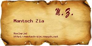 Mantsch Zia névjegykártya